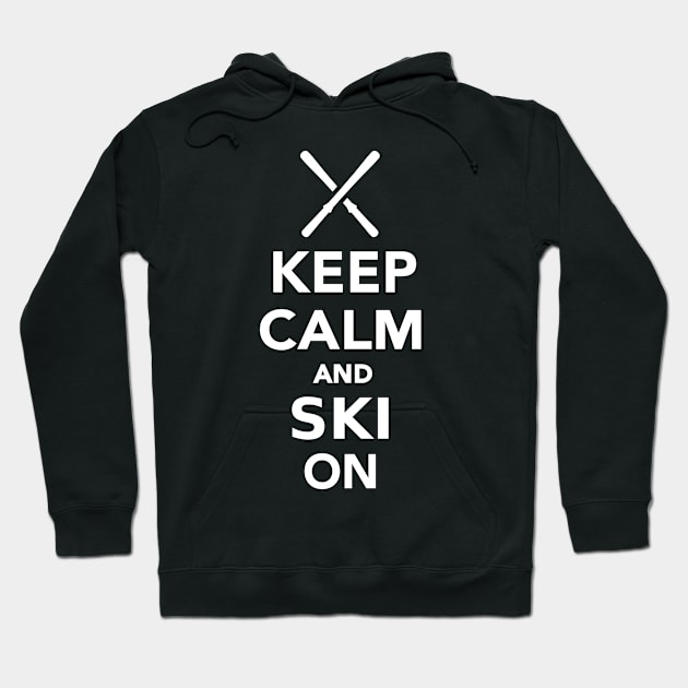 Keep calm and Ski on Hoodie by Designzz